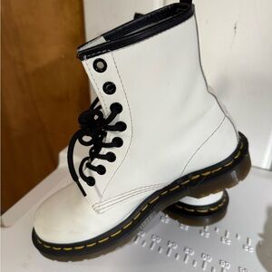 Dr. Martens White Combat Boots
